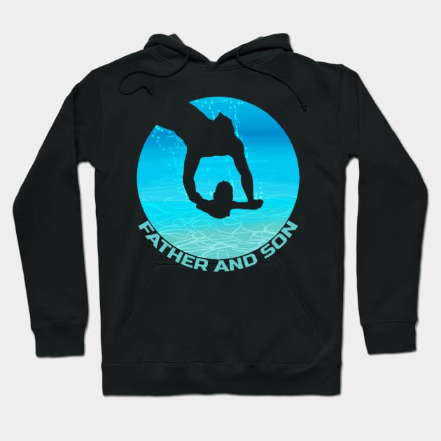 Swimming and Diving - Father and Son Hoodie by SinBle